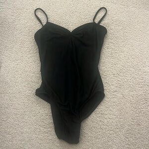Wear Moi Black Pinch Front Ballet Leotard